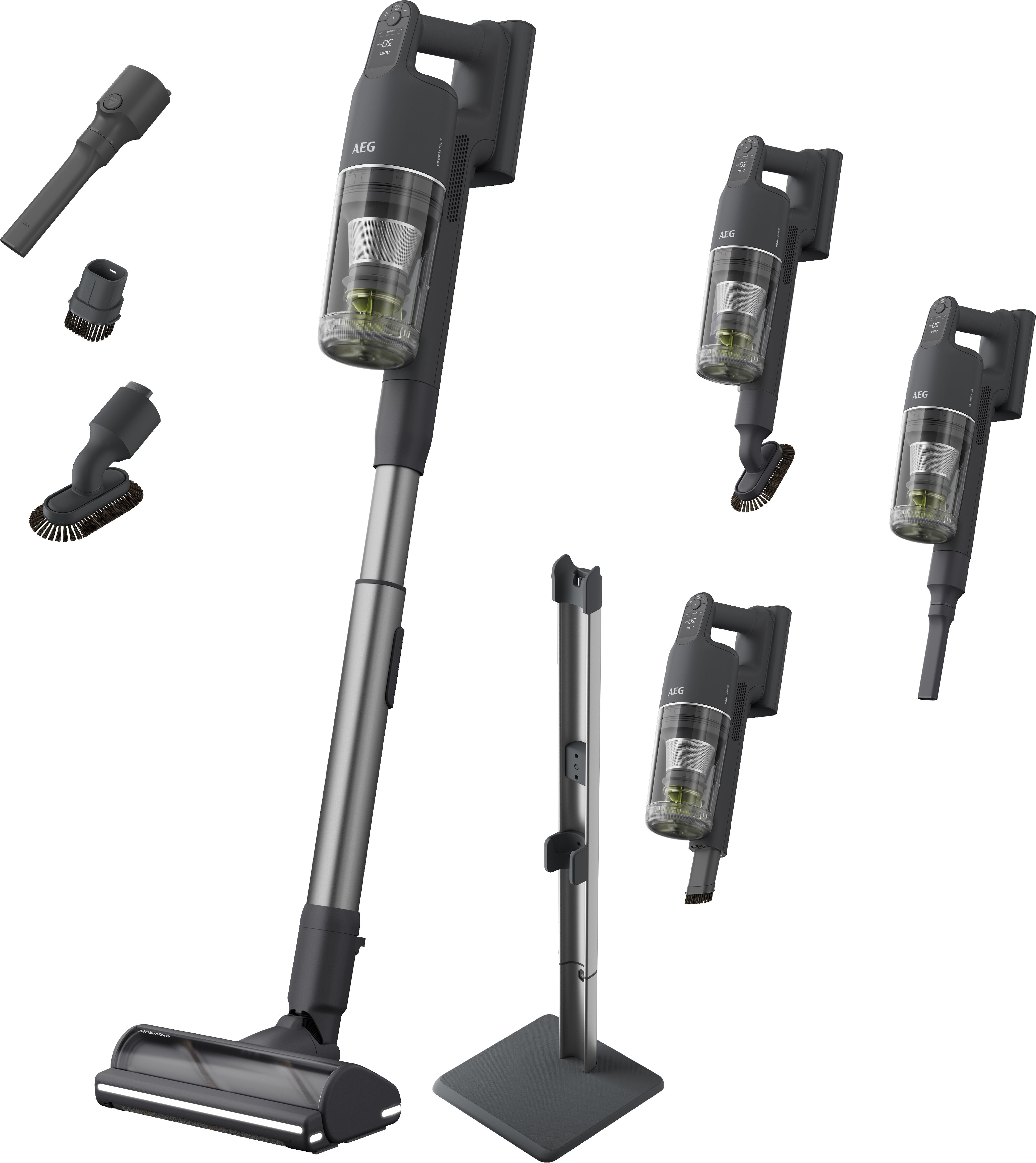 AEG 9000 Akku-Staubsauger / Akku-Laufzeit: bis zu 80 Min. / Farbe: Dark Grey AP91UB21DG