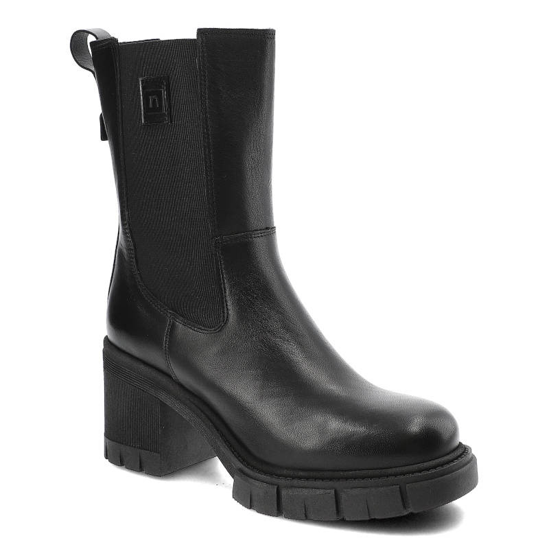 Schwarze Stiefeletten Nessi Elegante Damenschuhe Mit Absatz