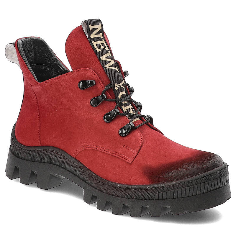 Rote Stiefeletten Damiss Modische Damenschuhe