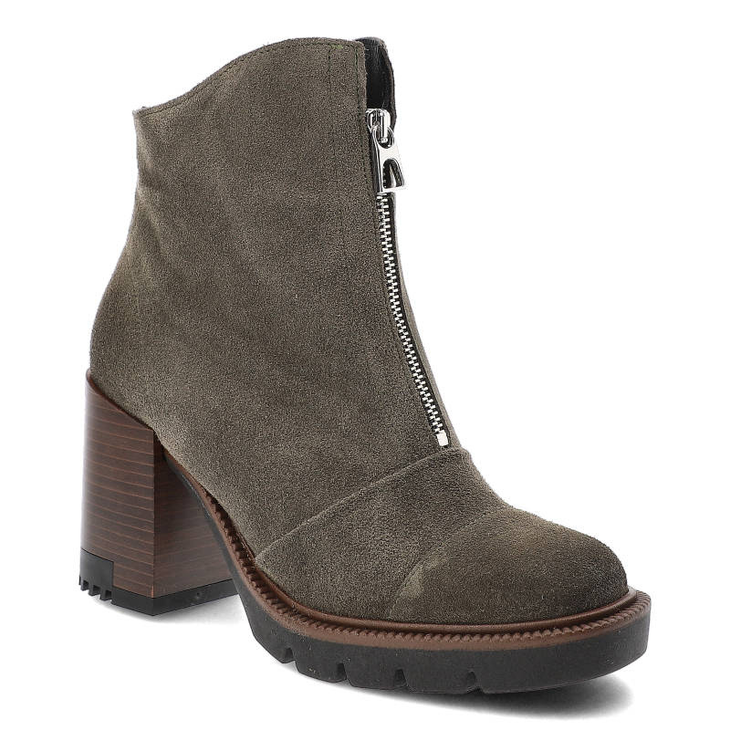 Grüne Stiefeletten Karino Elegante Damenschuhe Mit Absatz