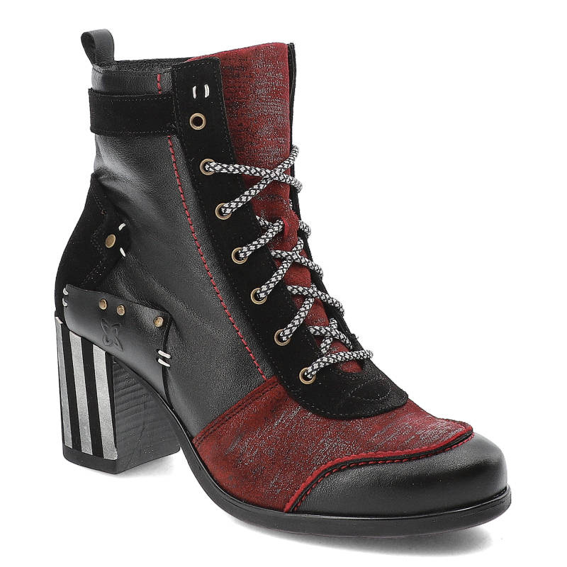 Burgunder Stiefeletten Maciejka Elegante Damenschuhe Mit Absatz