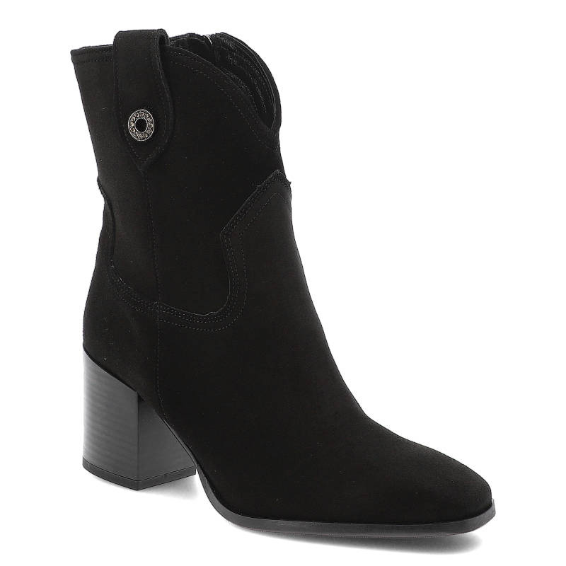 Schwarze Stiefeletten Karino Elegante Damenschuhe Mit Absatz