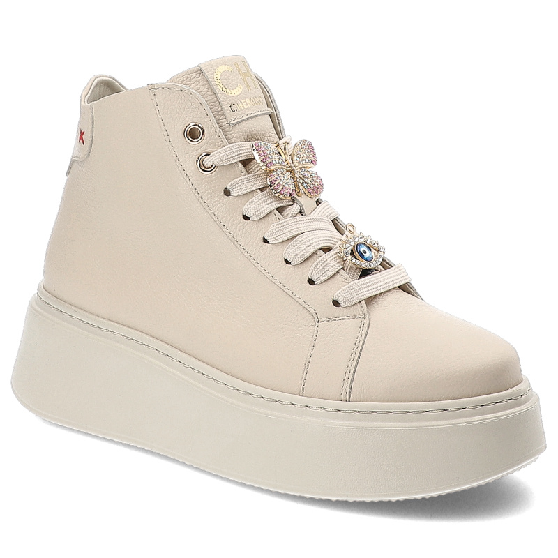 Beige Sneakers Chebello Modische Damenschuhe