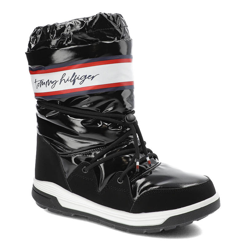 Schwarze Schneeschuhe Tommy Hilfiger Modische Damenschuhe