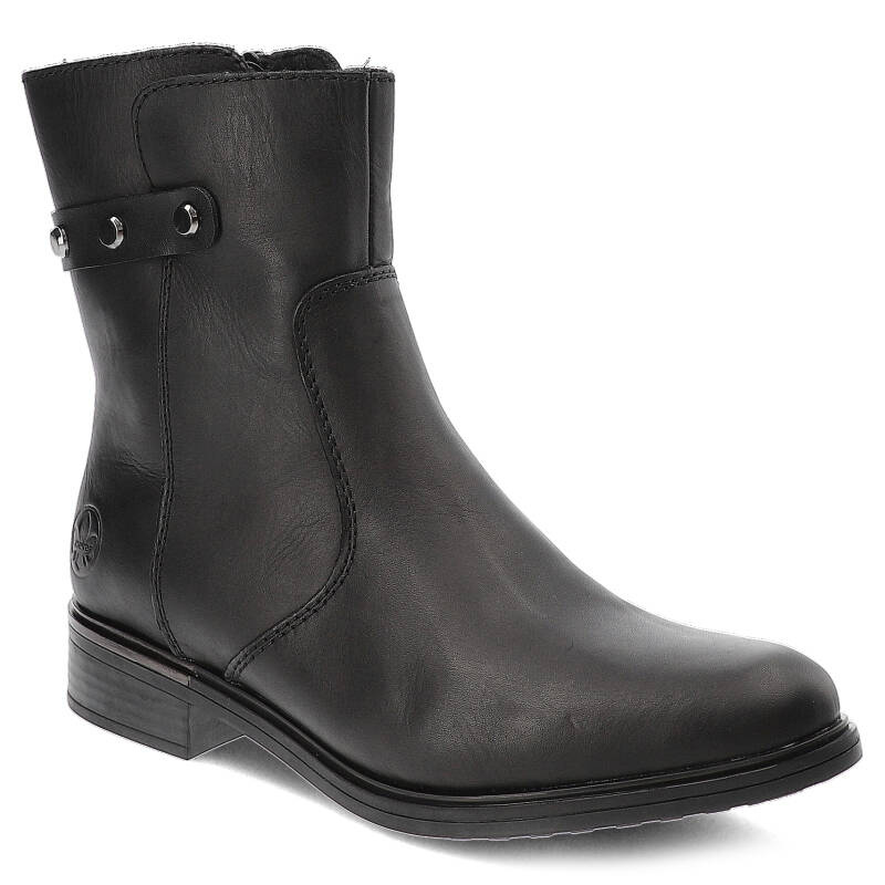 Schwarze Stiefeletten Rieker Modische Damenschuhe