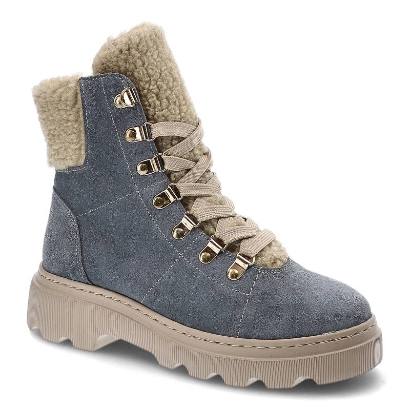 Blaue Stiefeletten Kampa Gefütterte Damenschuhe