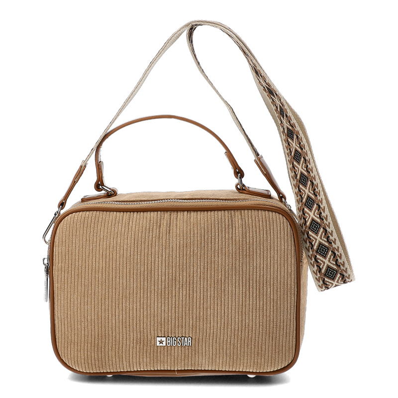 Beige Handtasche Big Star Modische Umhängetasche