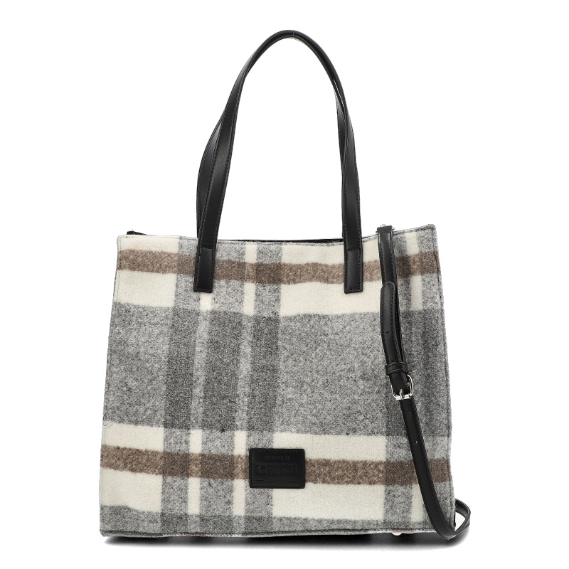 Beige Handtasche Big Star Modische Shopper-Tasche