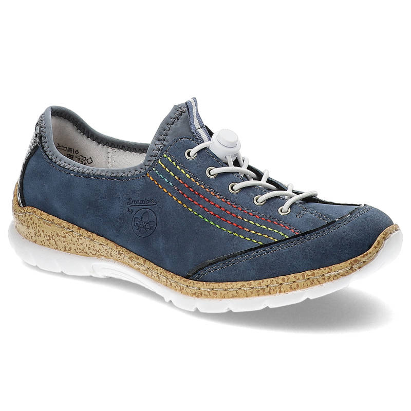 Blaue Halbschuhe Rieker Bequeme Damen Damenschuhe