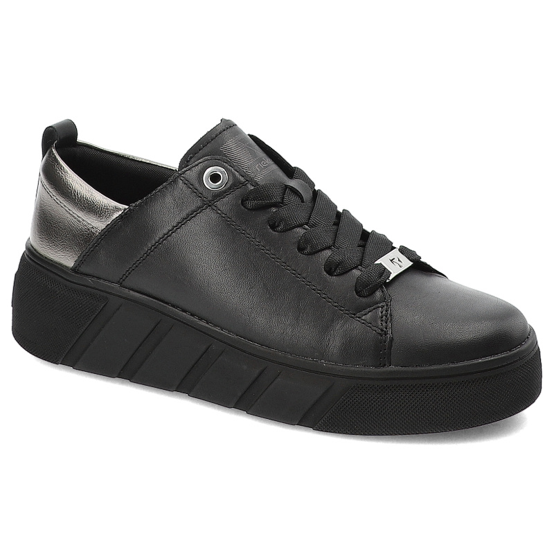 Schwarze Sneakers Rieker Modische Damenschuhe