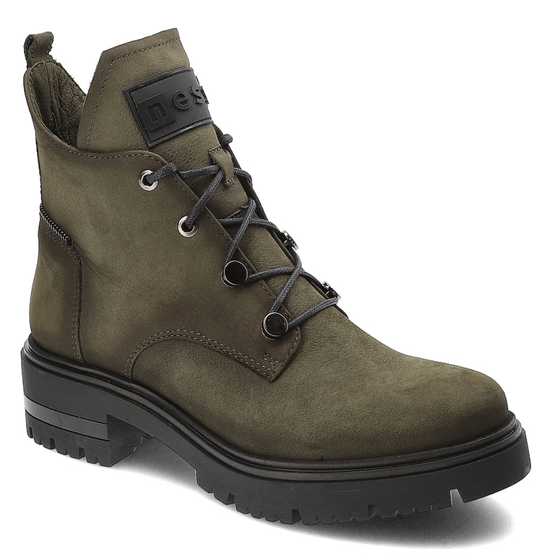 Grüne Stiefeletten Nessi Modische Damenschuhe