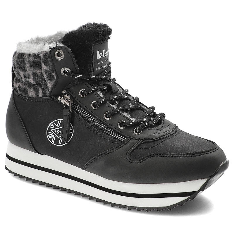 Schwarze Stiefeletten Lee Cooper Gefütterte Damenschuhe