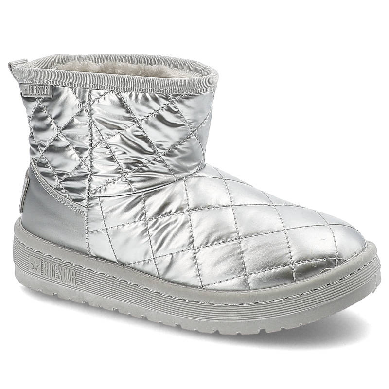 Silberne Schneeschuhe Big Star Gefütterte Kinderschuhe
