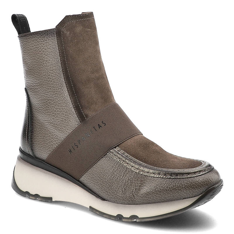 Graue Stiefeletten Hispanitas Bequeme Damenschuhe Mit Keilabsatz