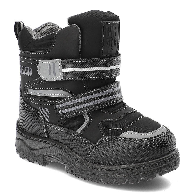 Schwarze Schneeschuhe Big Star Gefütterte Kinderschuhe