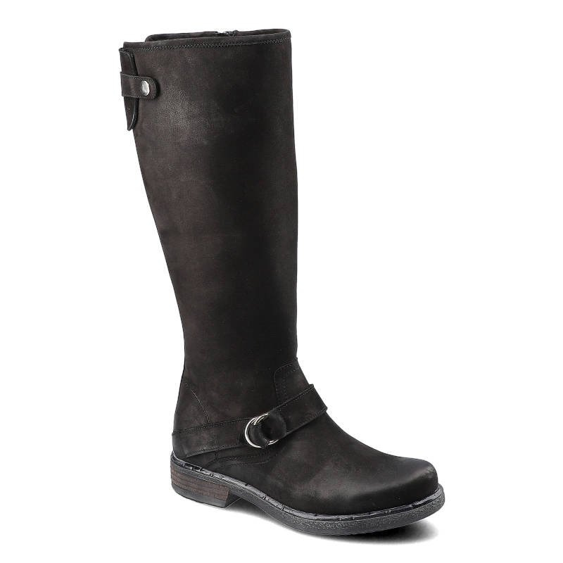 Schwarze Stiefel Simen Damen Lederschuhe Winterschuhe