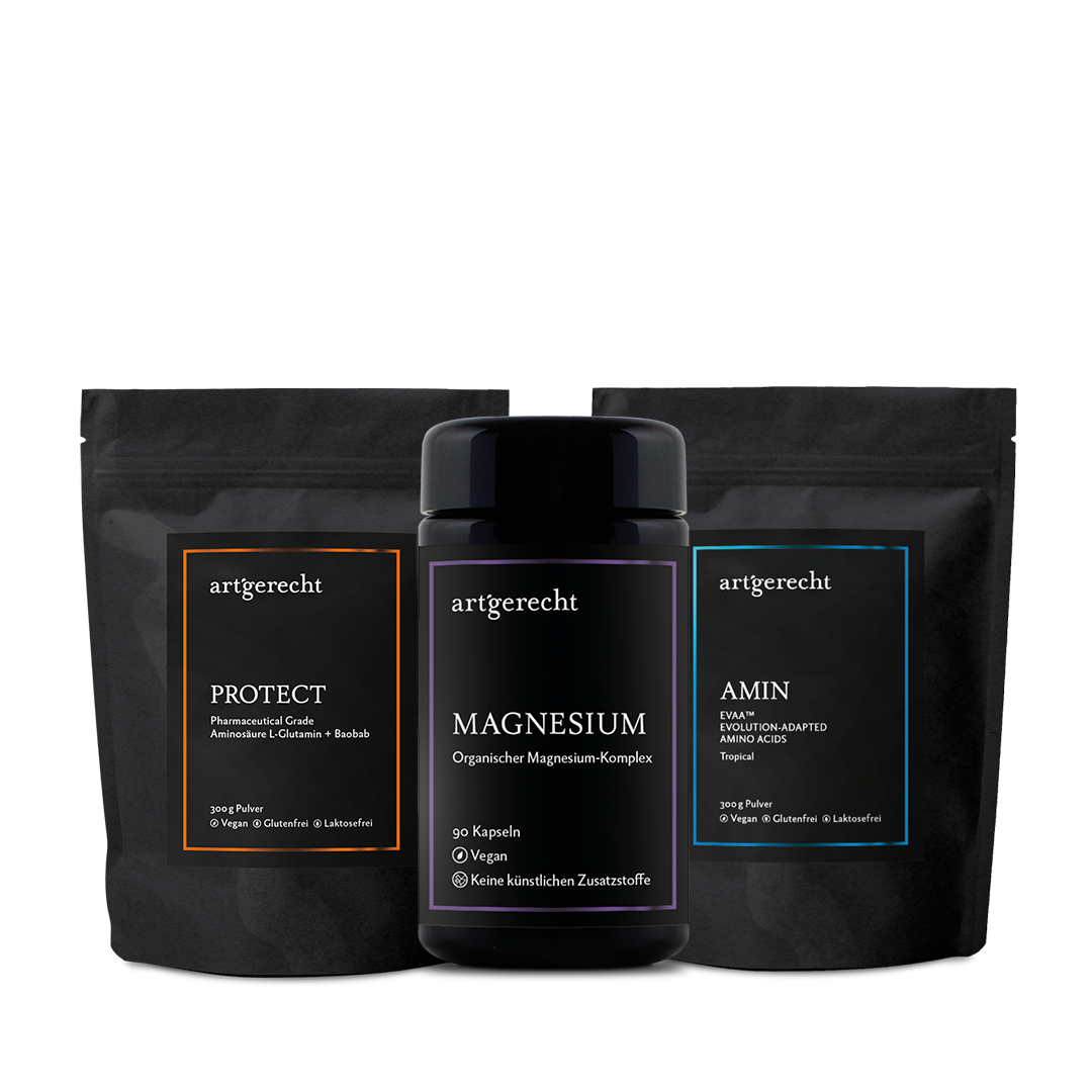 Regeneration 3-in-1 Vorteilsspaket | Muskelregeneration | Aminosäuren, Magnesium, Energy drink