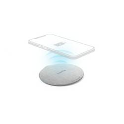 hama 00201679 Wireless Charger QI-FC10 Metal, 10 W, kabelloses Smartphone-Ladepad, Weiß