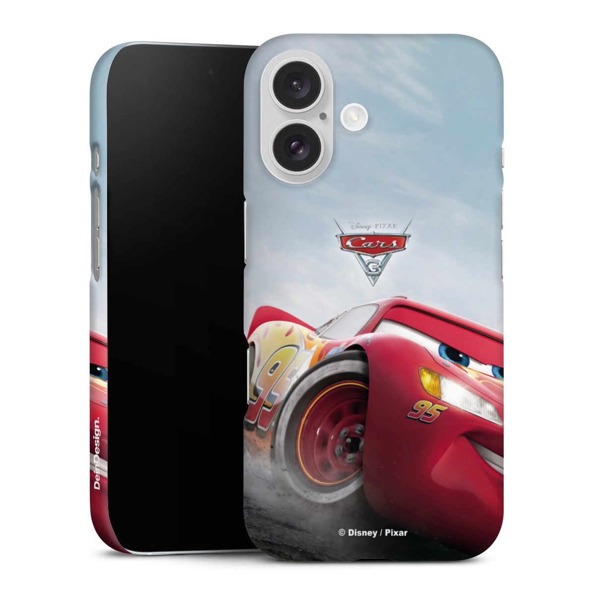 iPhone 16 Handy Premium Case Smartphone Handyhülle Schutzhülle matt Lightning Mcqueen 95 Official Licensed Product Cars Premium Case