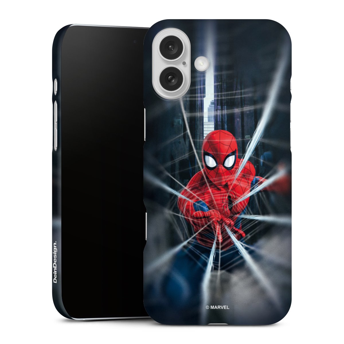 iPhone 16 Plus Handy Premium Case Smartphone Handyhülle Schutzhülle matt Spiderman Kinofilm Marvel Premium Case