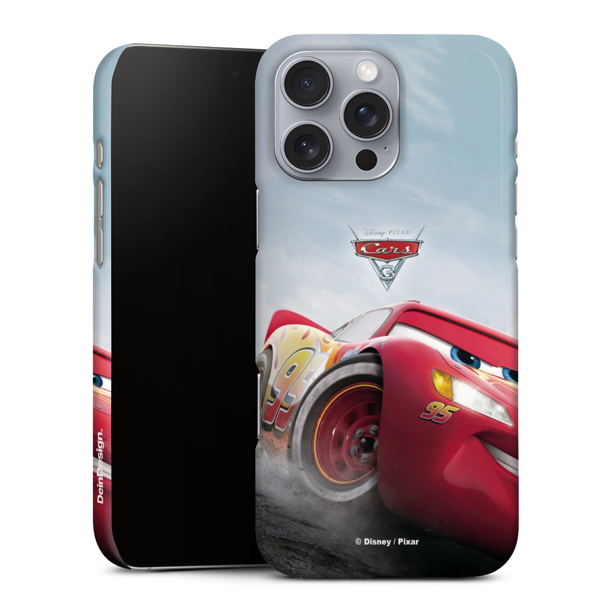 iPhone 16 Pro Max Handy Premium Case Smartphone Handyhülle Schutzhülle matt Lightning Mcqueen 95 Official Licensed Product Cars Premium Case