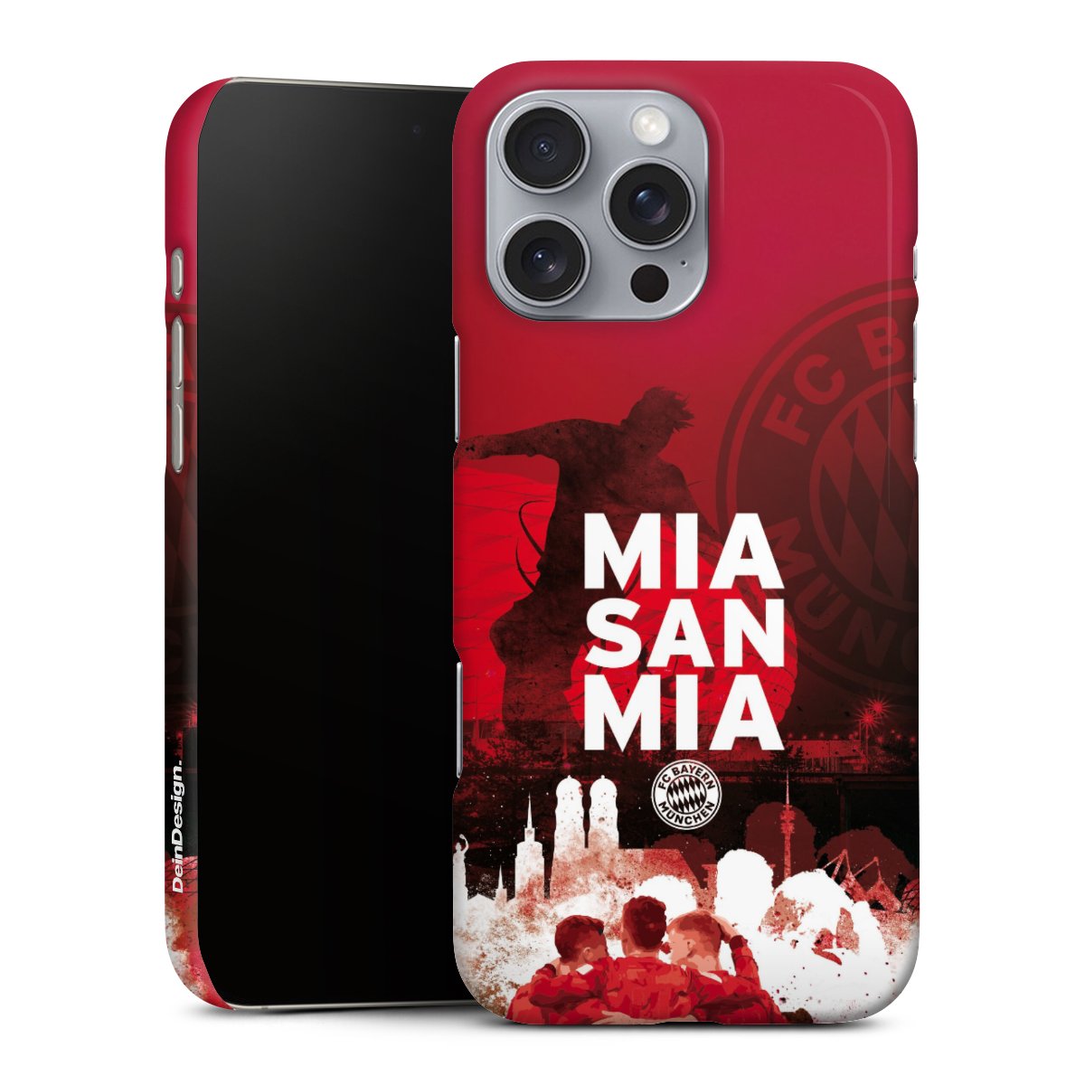 iPhone 16 Pro Max Handy Premium Case Smartphone Handyhülle Schutzhülle matt Mia San Mia Fcb Fc Bayern München Premium Case