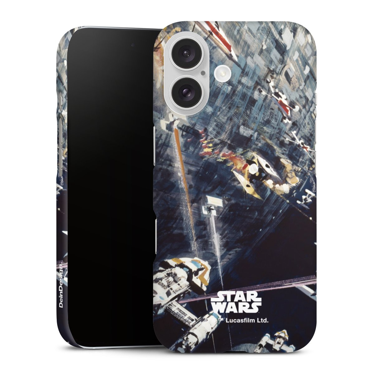 iPhone 16 Handy Premium Case Smartphone Handyhülle Schutzhülle glänzend Movie Death Star Star Wars Premium Case