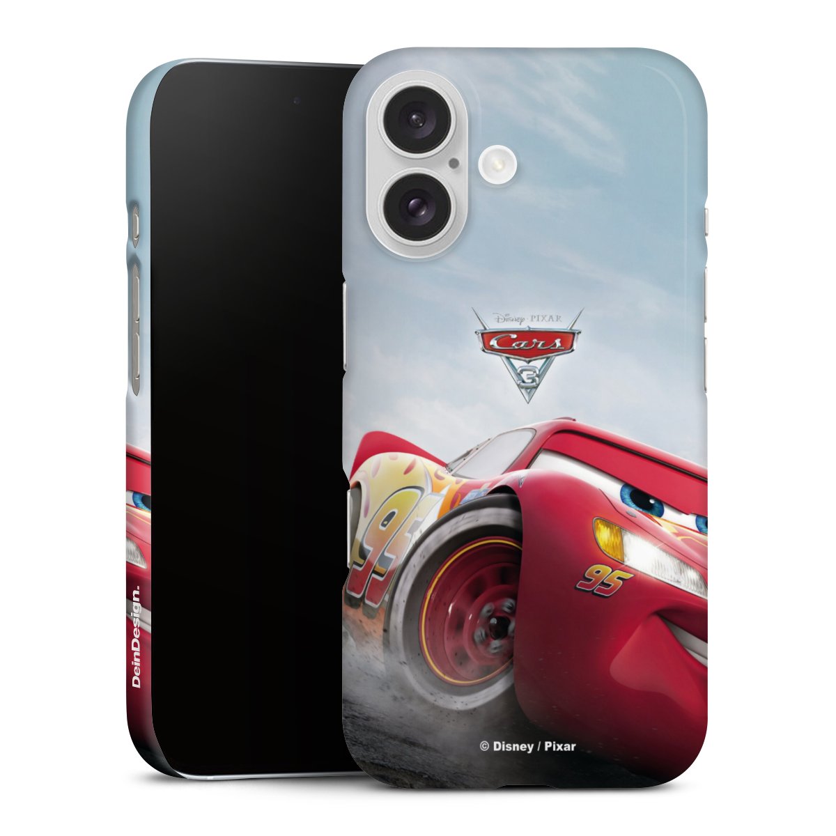 iPhone 16 Handy Premium Case Smartphone Handyhülle Schutzhülle glänzend Lightning Mcqueen 95 Official Licensed Product Cars Premium Case
