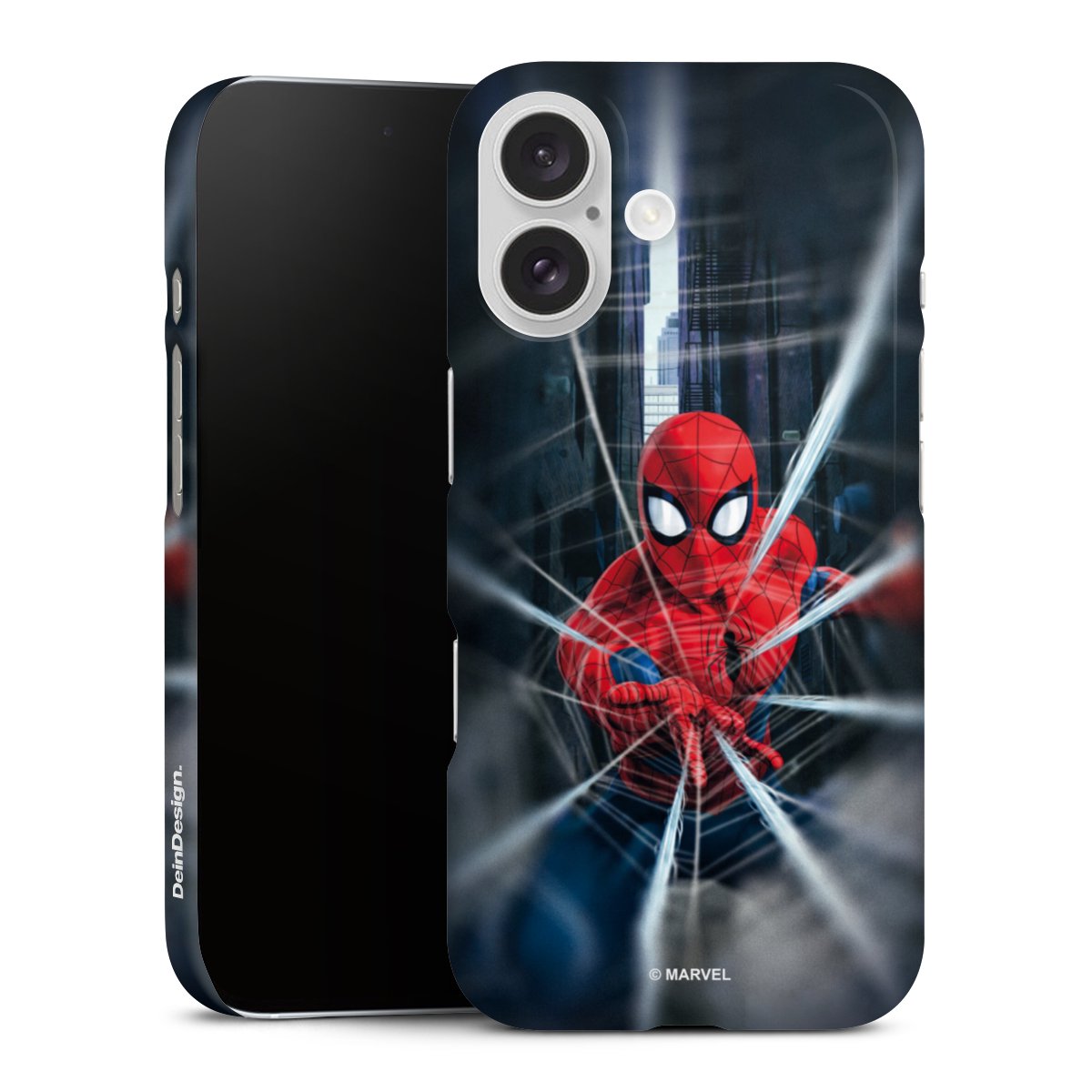 iPhone 16 Handy Premium Case Smartphone Handyhülle Schutzhülle glänzend Spiderman Kinofilm Marvel Premium Case