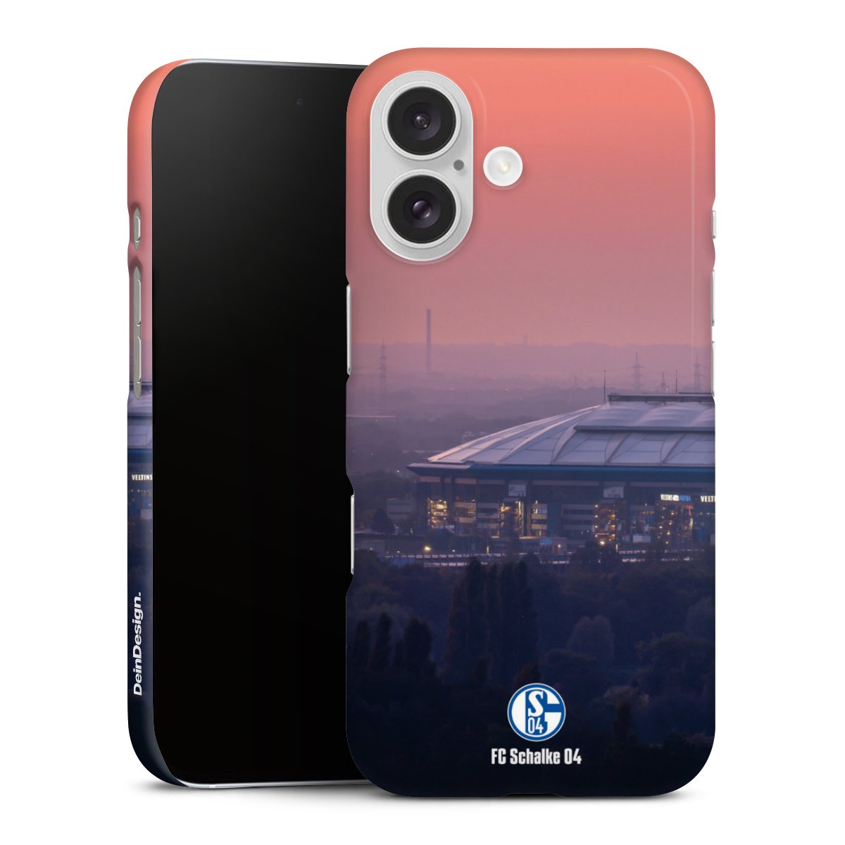 iPhone 16 Handy Premium Case Smartphone Handyhülle Schutzhülle glänzend Fc Schalke 04 Stadium Schalke 04 Premium Case