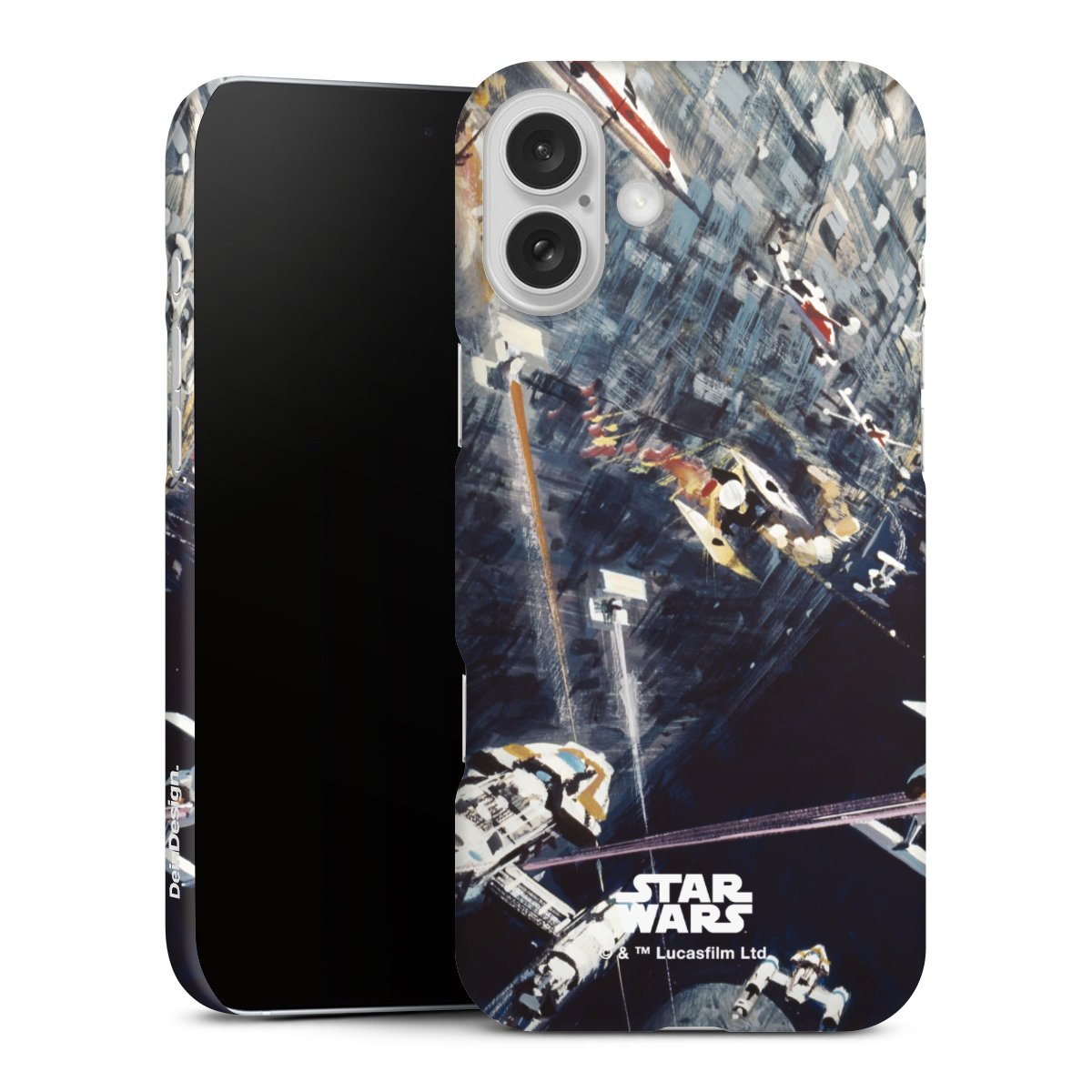 iPhone 16 Plus Handy Premium Case Smartphone Handyhülle Schutzhülle glänzend Movie Death Star Star Wars Premium Case