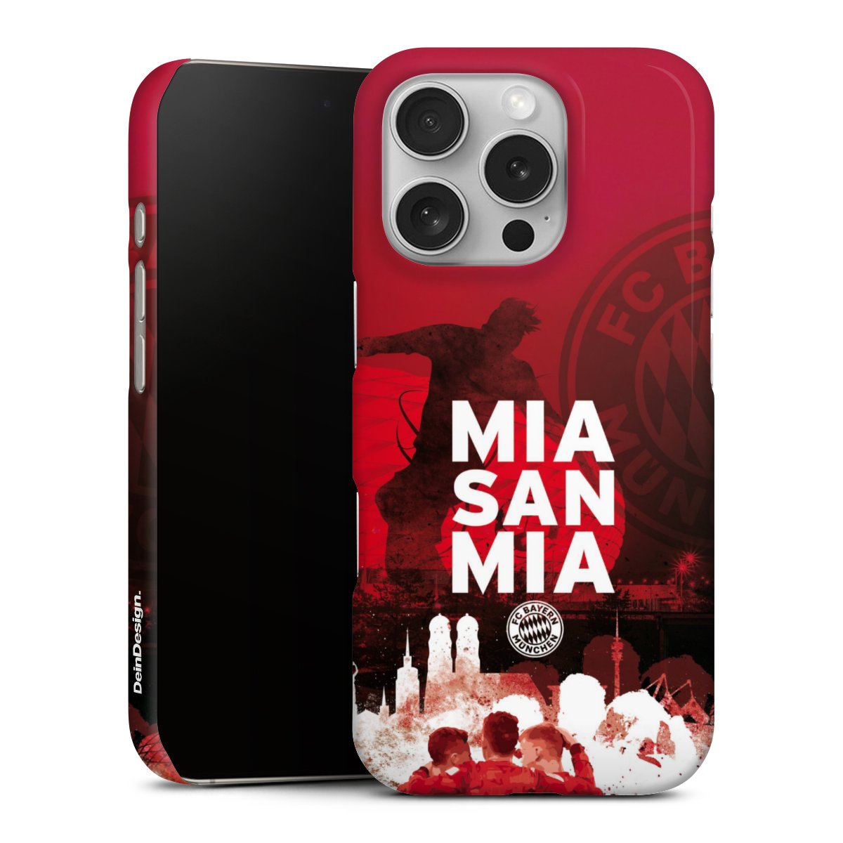 iPhone 16 Pro Handy Premium Case Smartphone Handyhülle Schutzhülle glänzend Mia San Mia Fcb Fc Bayern München Premium Case