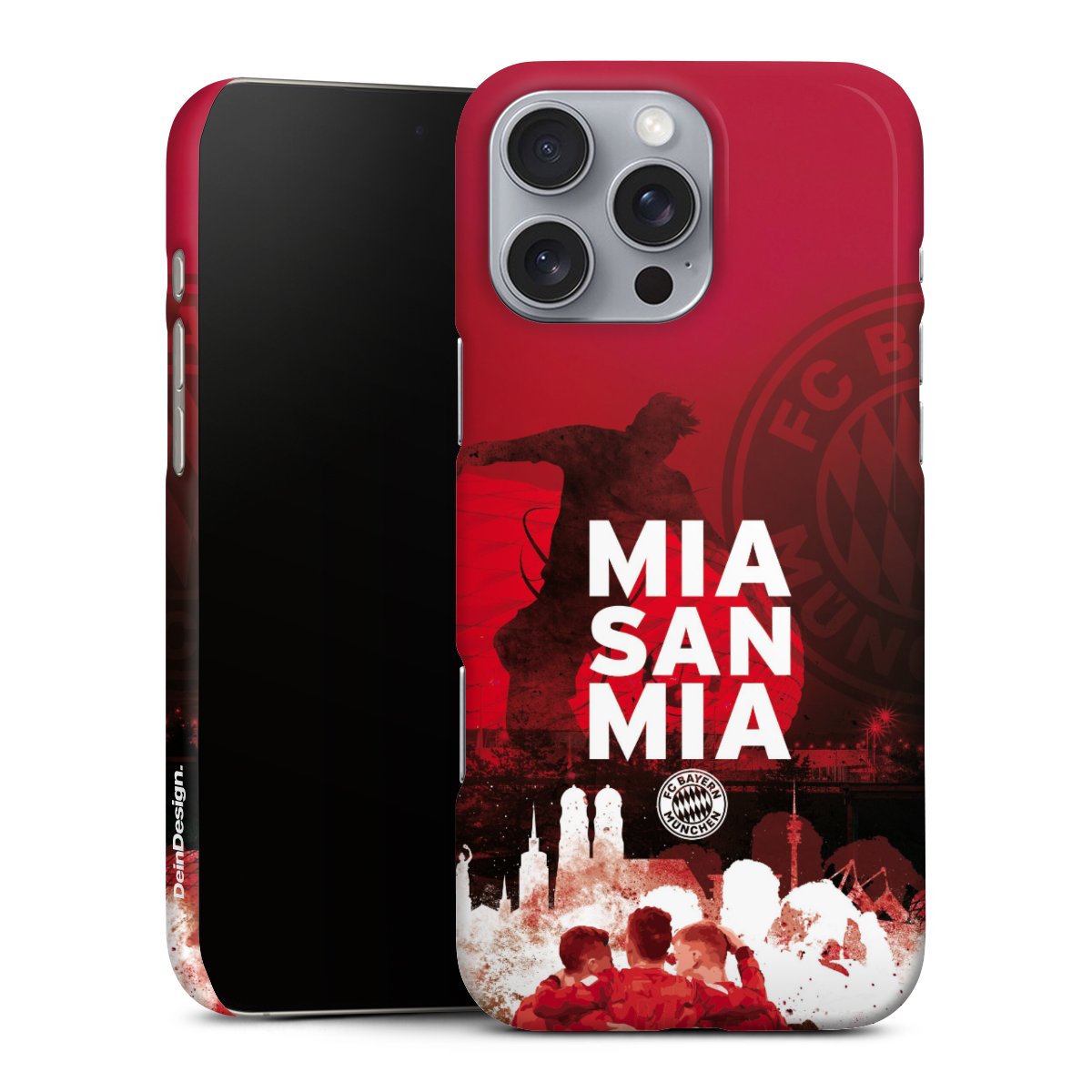 iPhone 16 Pro Max Handy Premium Case Smartphone Handyhülle Schutzhülle glänzend Mia San Mia Fcb Fc Bayern München Premium Case
