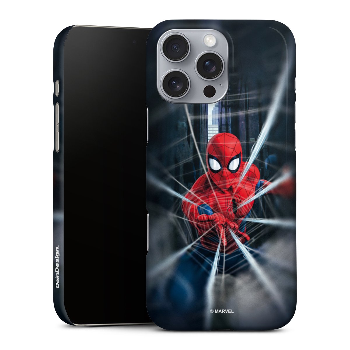 iPhone 16 Pro Max Handy Premium Case Smartphone Handyhülle Schutzhülle glänzend Spiderman Kinofilm Marvel Premium Case