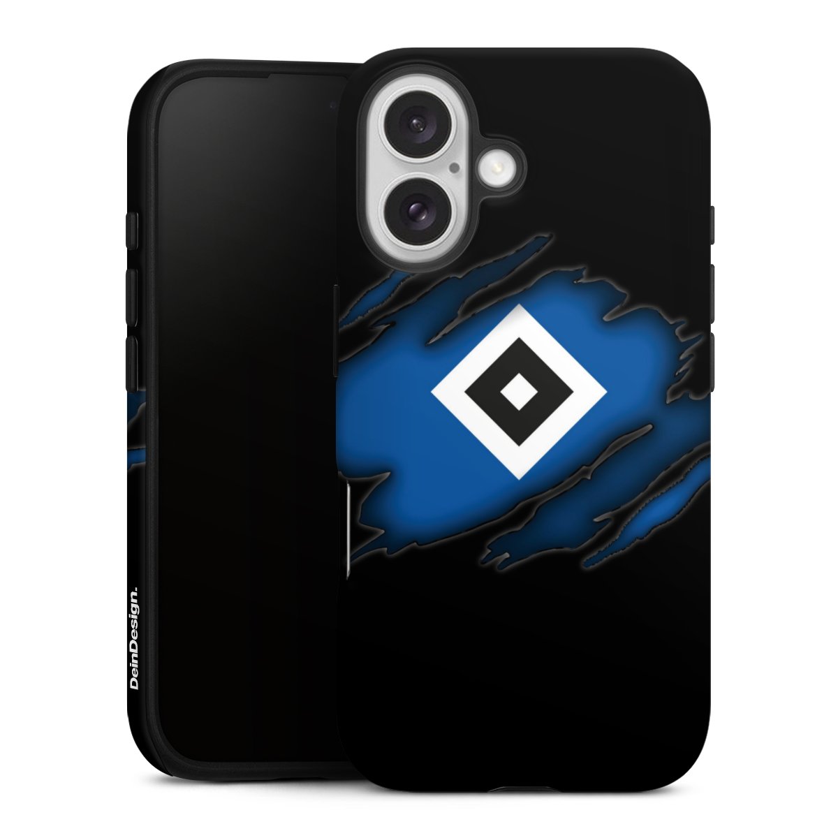 iPhone 16 Handy Panzer Handyhülle robuste Outdoor Hülle Schutzhülle matt Official Licensed Product Hsv Hamburger Sv Tough Case