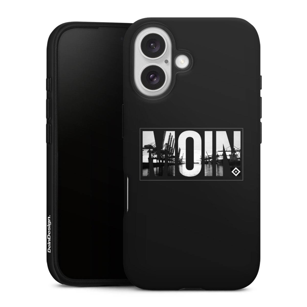 iPhone 16 Handy Panzer Handyhülle robuste Outdoor Hülle Schutzhülle matt Hamburger Sv Hsv Official Licensed Product Tough Case