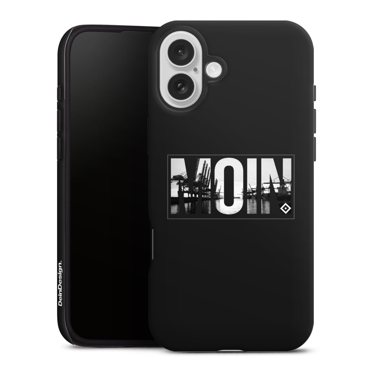 iPhone 16 Plus Handy Panzer Handyhülle robuste Outdoor Hülle Schutzhülle matt Hamburger Sv Hsv Official Licensed Product Tough Case