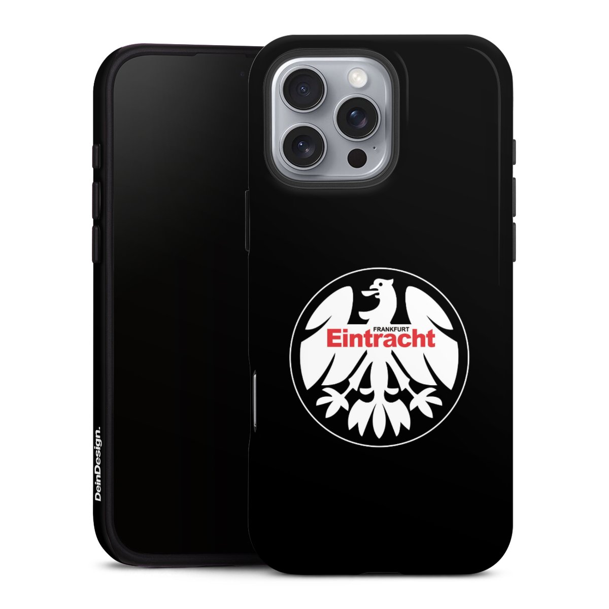 iPhone 16 Pro Max Handy Panzer Handyhülle robuste Outdoor Hülle Schutzhülle matt Official Licensed Product Sge Eintracht Frankfurt Tough Case