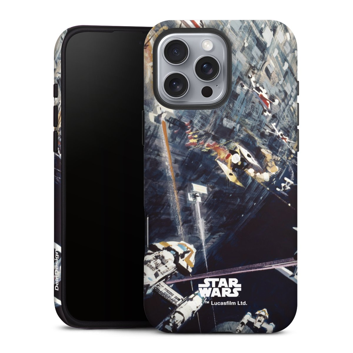 iPhone 16 Pro Max Handy Panzer Handyhülle robuste Outdoor Hülle Schutzhülle matt Movie Death Star Star Wars Tough Case