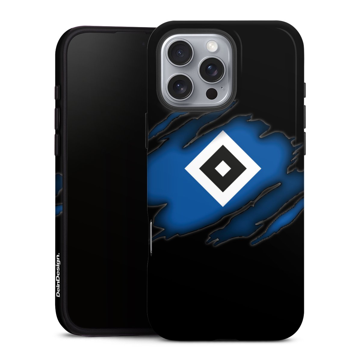 iPhone 16 Pro Max Handy Panzer Handyhülle robuste Outdoor Hülle Schutzhülle matt Official Licensed Product Hsv Hamburger Sv Tough Case
