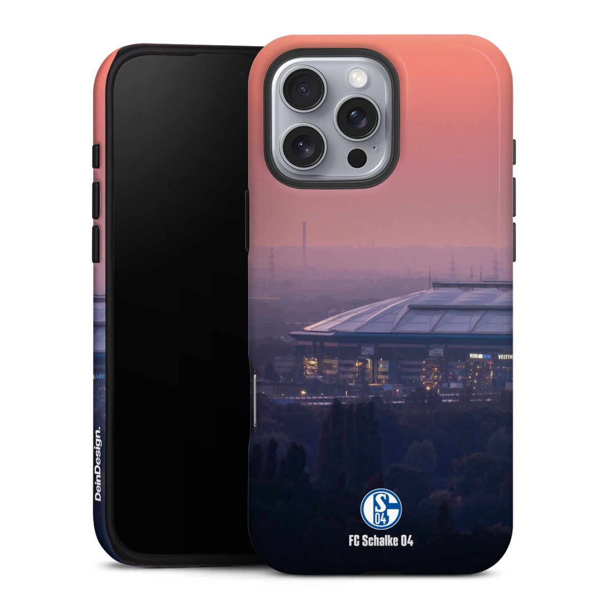 iPhone 16 Pro Max Handy Panzer Handyhülle robuste Outdoor Hülle Schutzhülle matt Schalke 04 Fc Schalke 04 Stadium Tough Case
