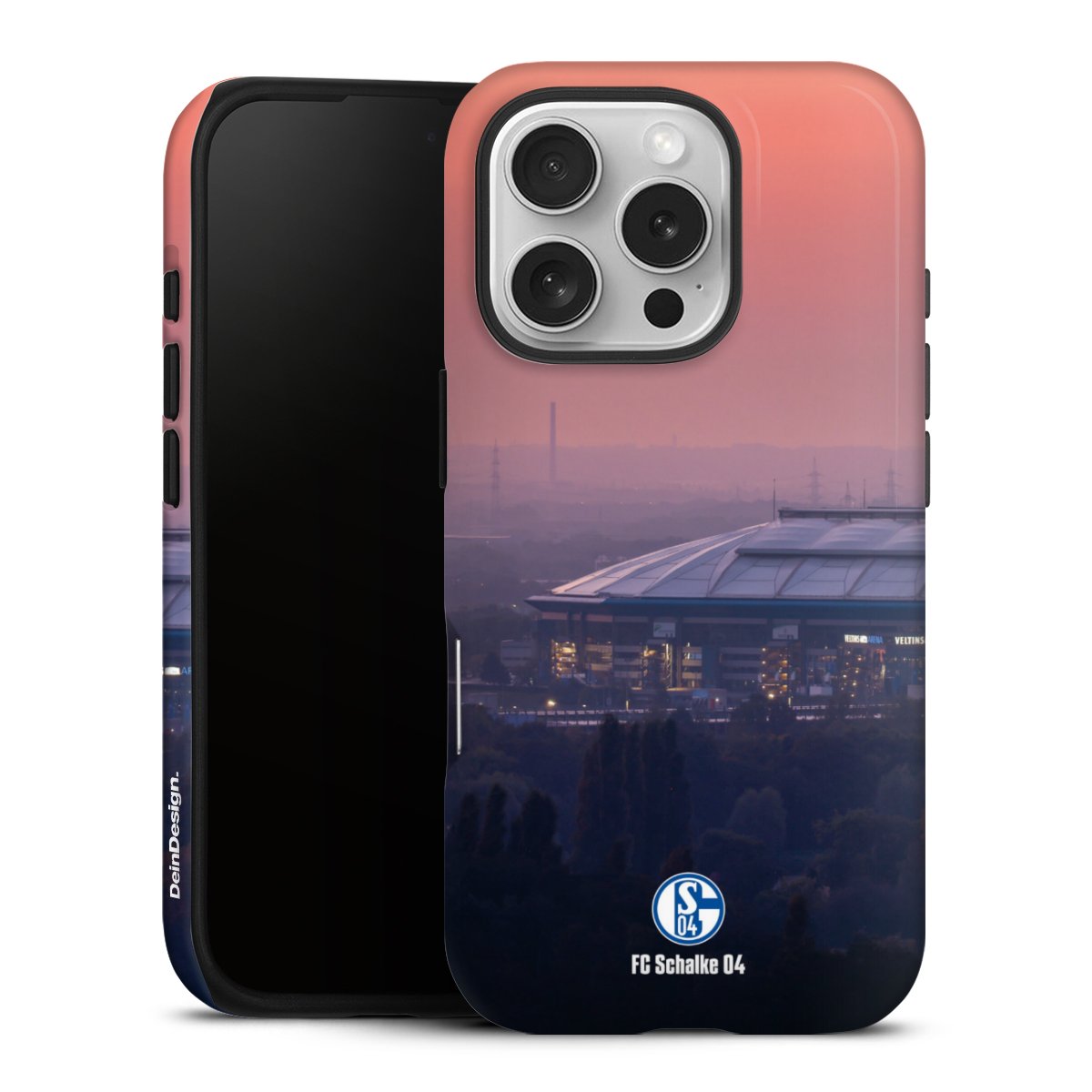 iPhone 16 Pro Handy Panzer Handyhülle robuste Outdoor Hülle Schutzhülle glänzend Fc Schalke 04 Stadium Schalke 04 Tough Case