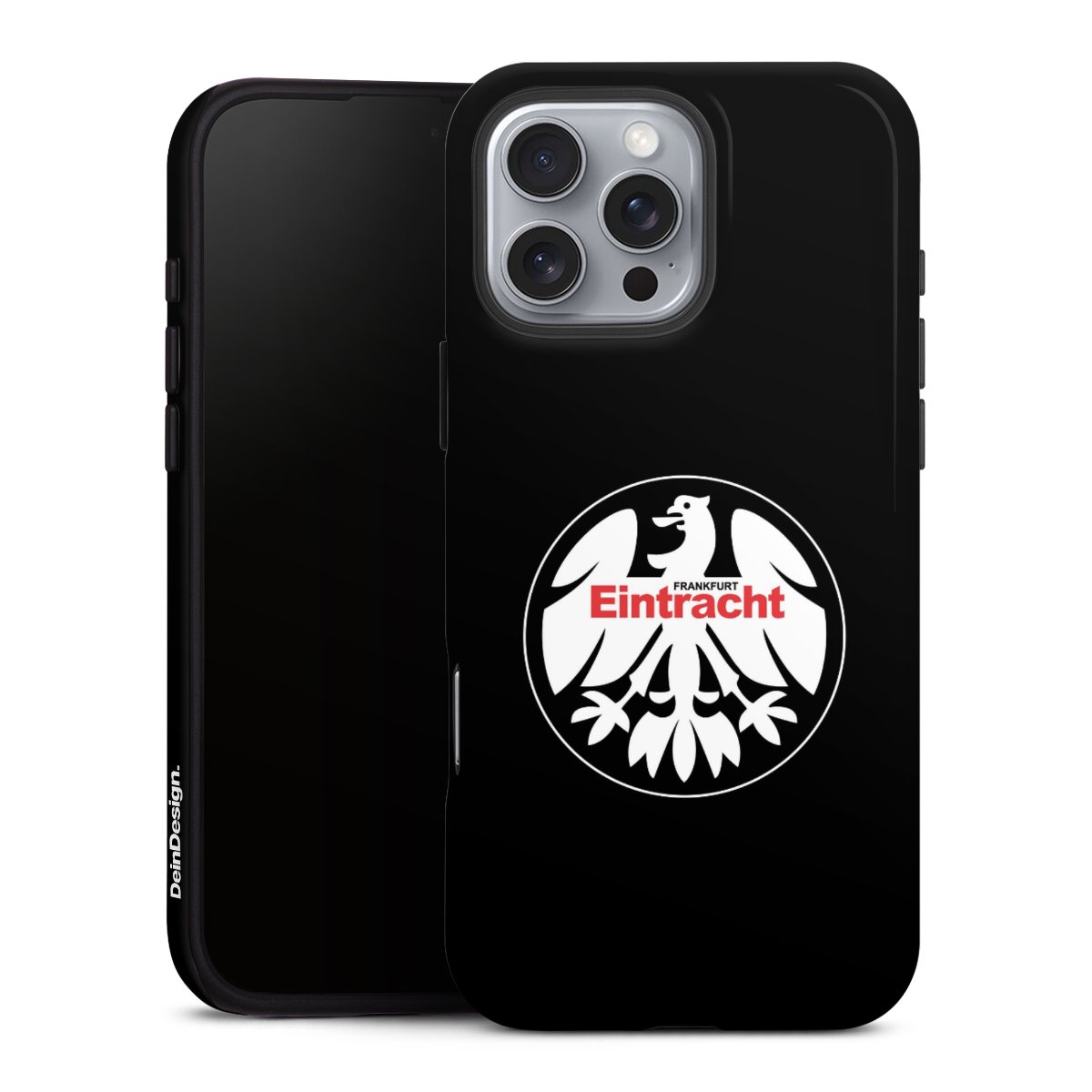 iPhone 16 Pro Max Handy Panzer Handyhülle robuste Outdoor Hülle Schutzhülle glänzend Official Licensed Product Sge Eintracht Frankfurt Tough Case