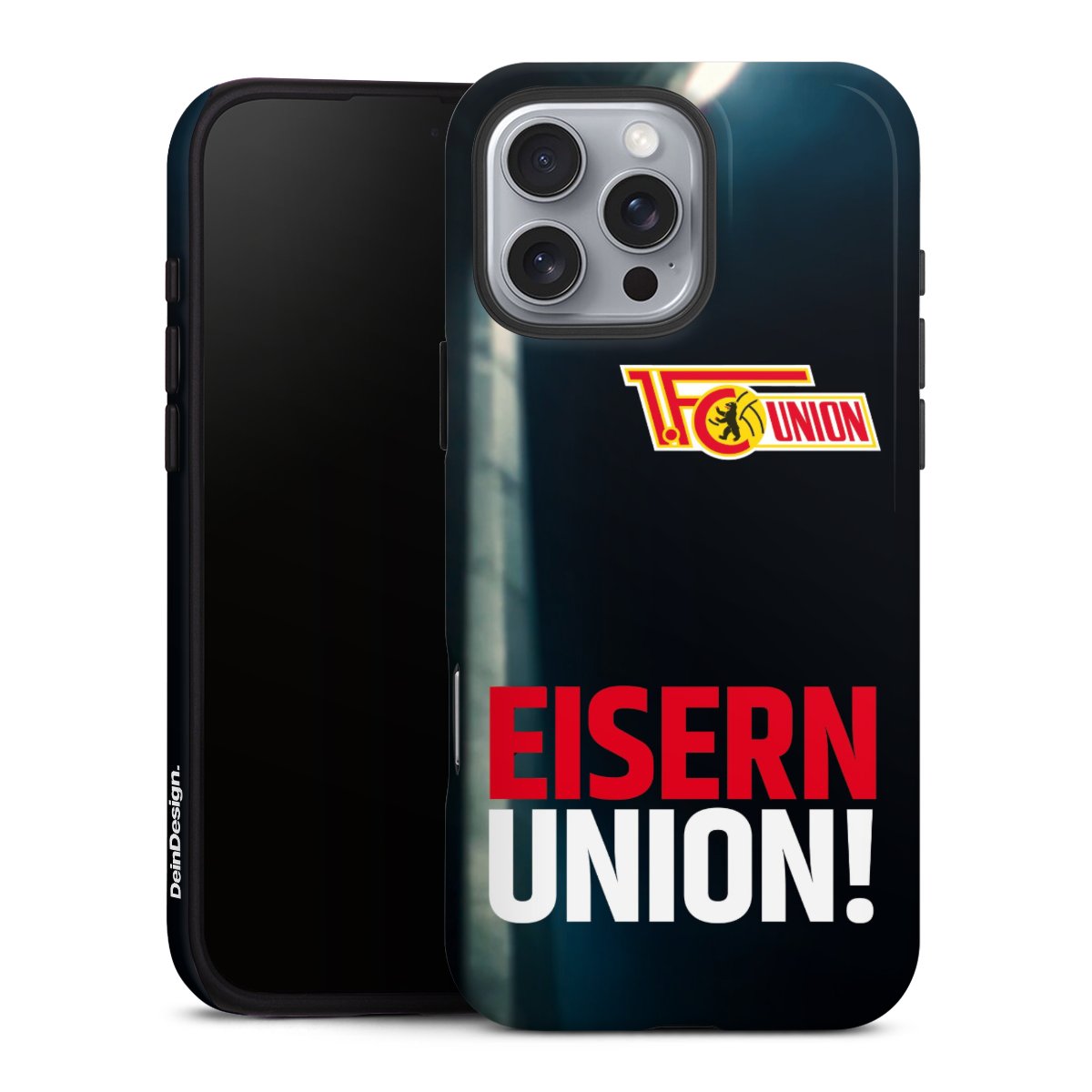 iPhone 16 Pro Max Handy Panzer Handyhülle robuste Outdoor Hülle Schutzhülle glänzend Soccer 1. Fc Union Berlin Merchandise Tough Case