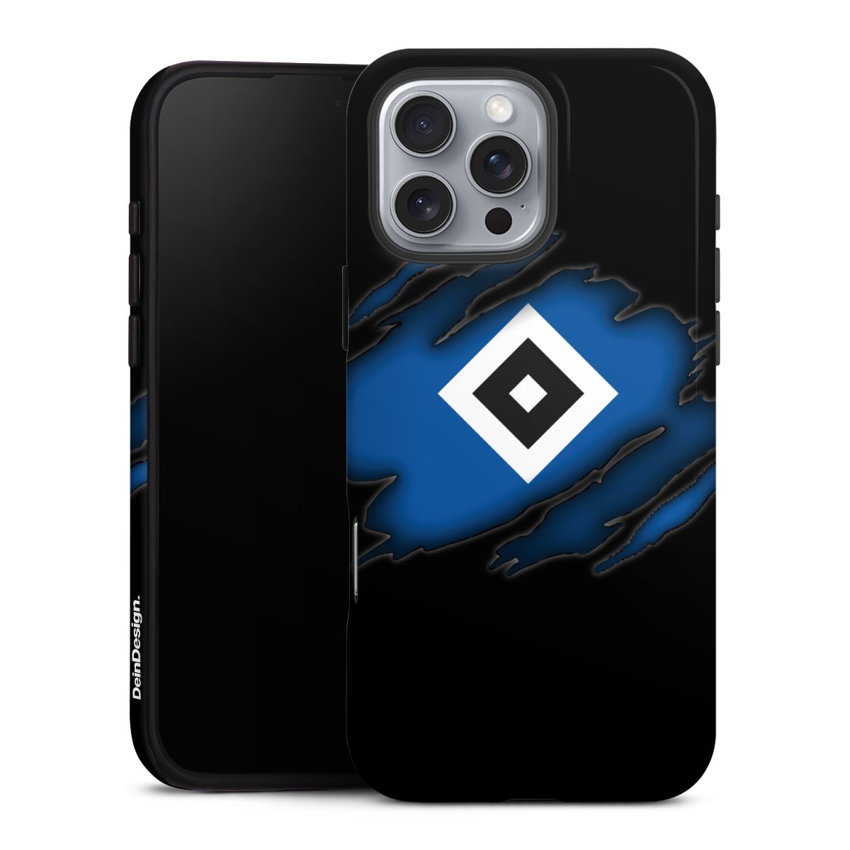 iPhone 16 Pro Max Handy Panzer Handyhülle robuste Outdoor Hülle Schutzhülle glänzend Official Licensed Product Hsv Hamburger Sv Tough Case