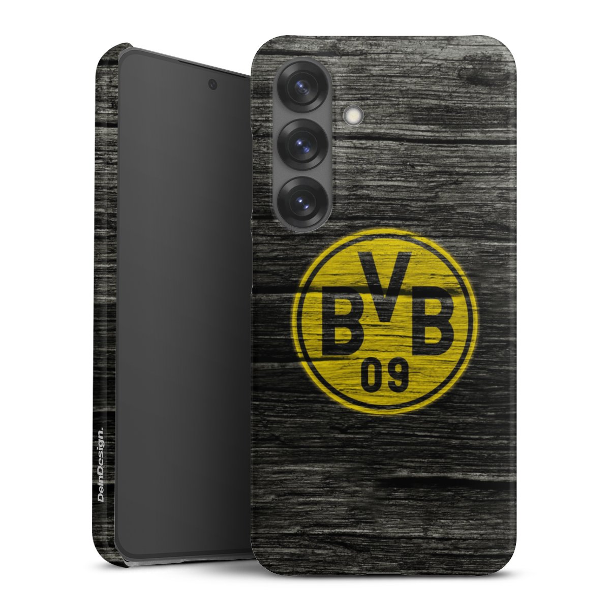 Galaxy S25 Handy Premium Case Smartphone Handyhülle Schutzhülle matt Wooden Look Borussia Dortmund Bvb Premium Case