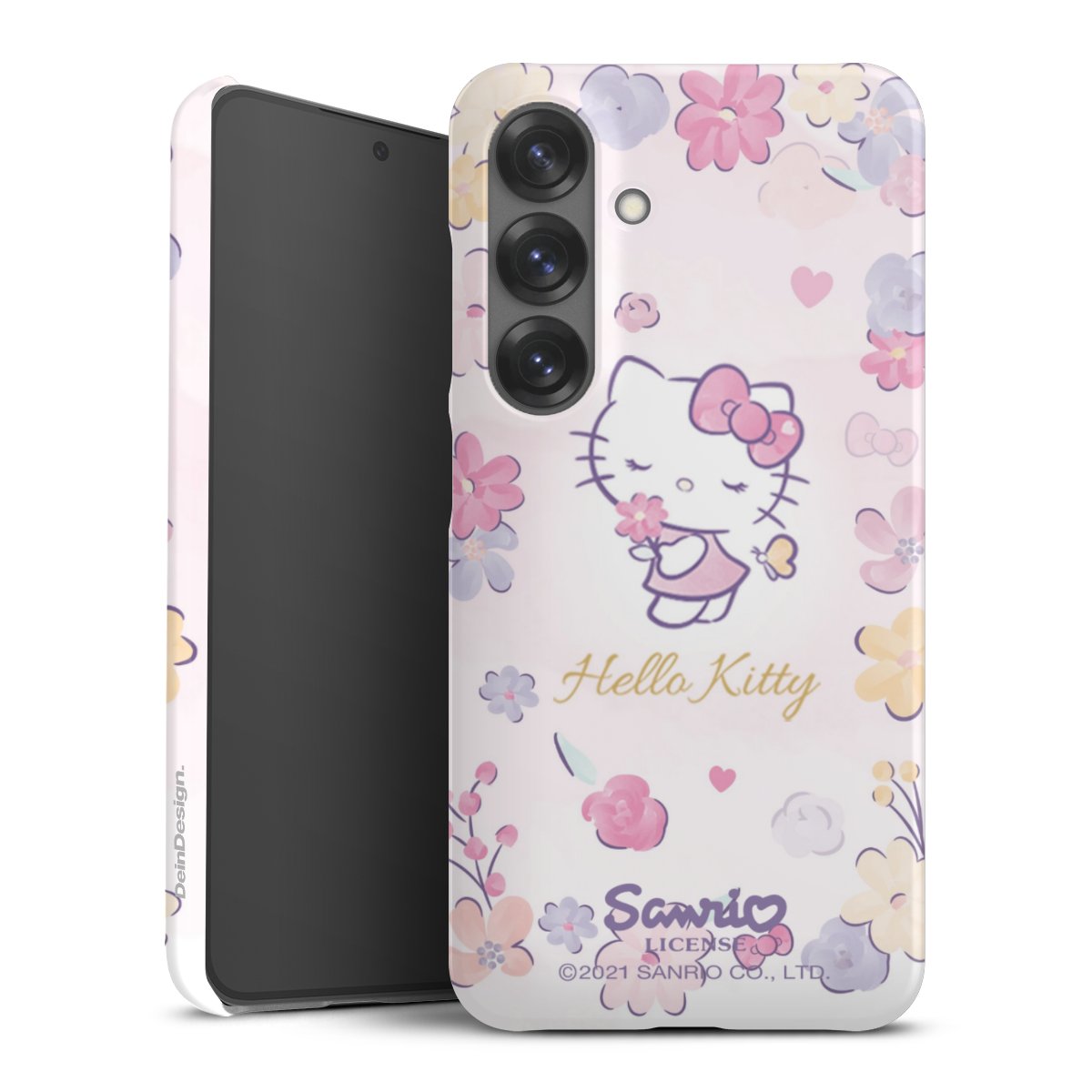 Galaxy S25 Handy Premium Case Smartphone Handyhülle Schutzhülle matt Water Colour Merchandise Hello Kitty Premium Case
