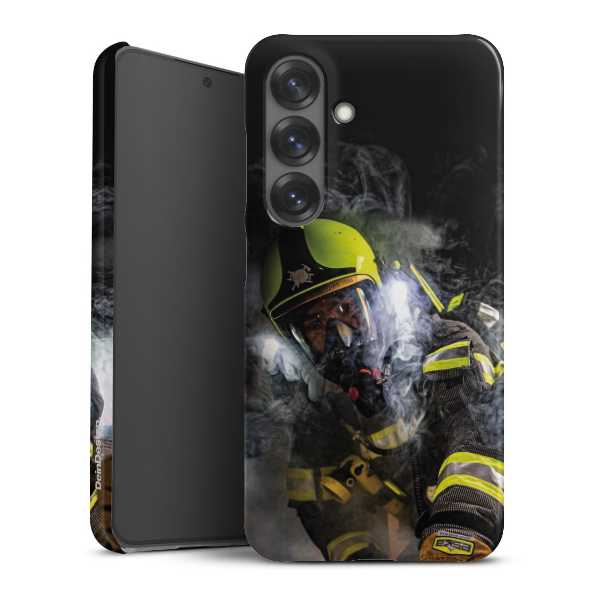 Galaxy S25 Handy Premium Case Smartphone Handyhülle Schutzhülle glänzend Fire Fire Fighter Fire Fighters Premium Case