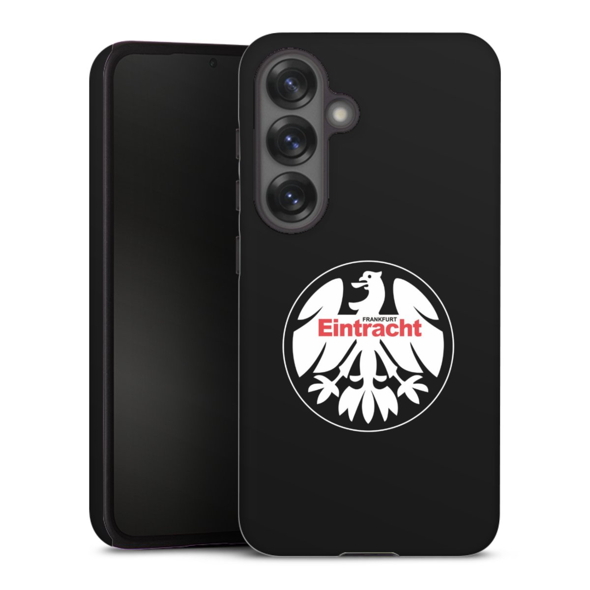 Galaxy S25 Handy Panzer Handyhülle robuste Outdoor Hülle Schutzhülle matt Official Licensed Product Sge Eintracht Frankfurt Tough Case