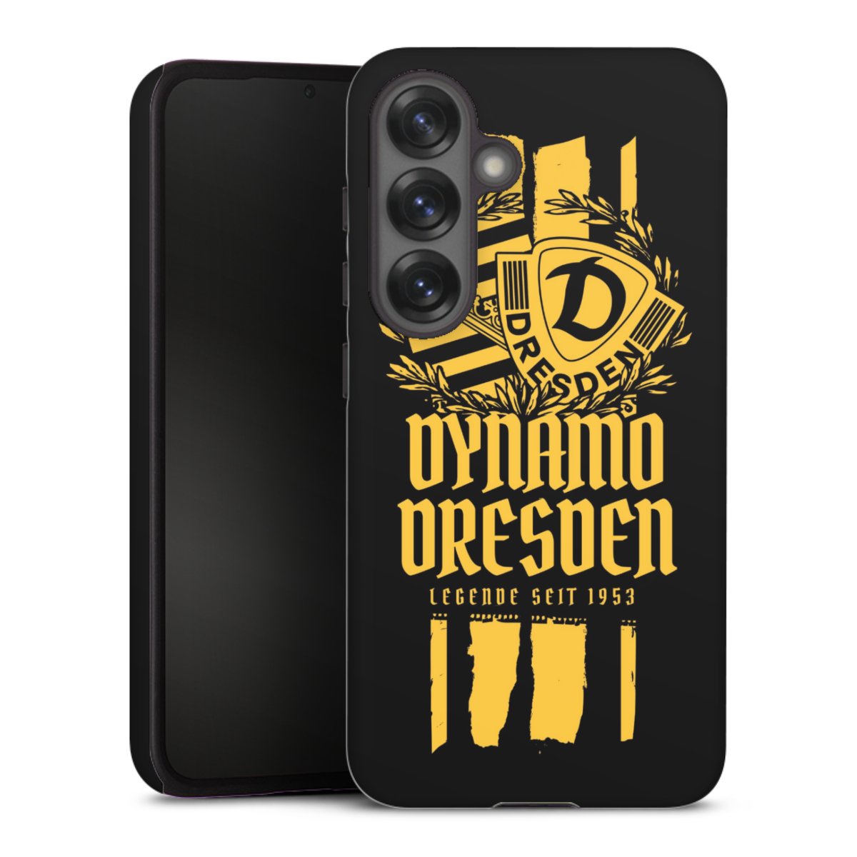 Galaxy S25 Handy Panzer Handyhülle robuste Outdoor Hülle Schutzhülle matt Sgd Statement Sg Dynamo Dresden Tough Case